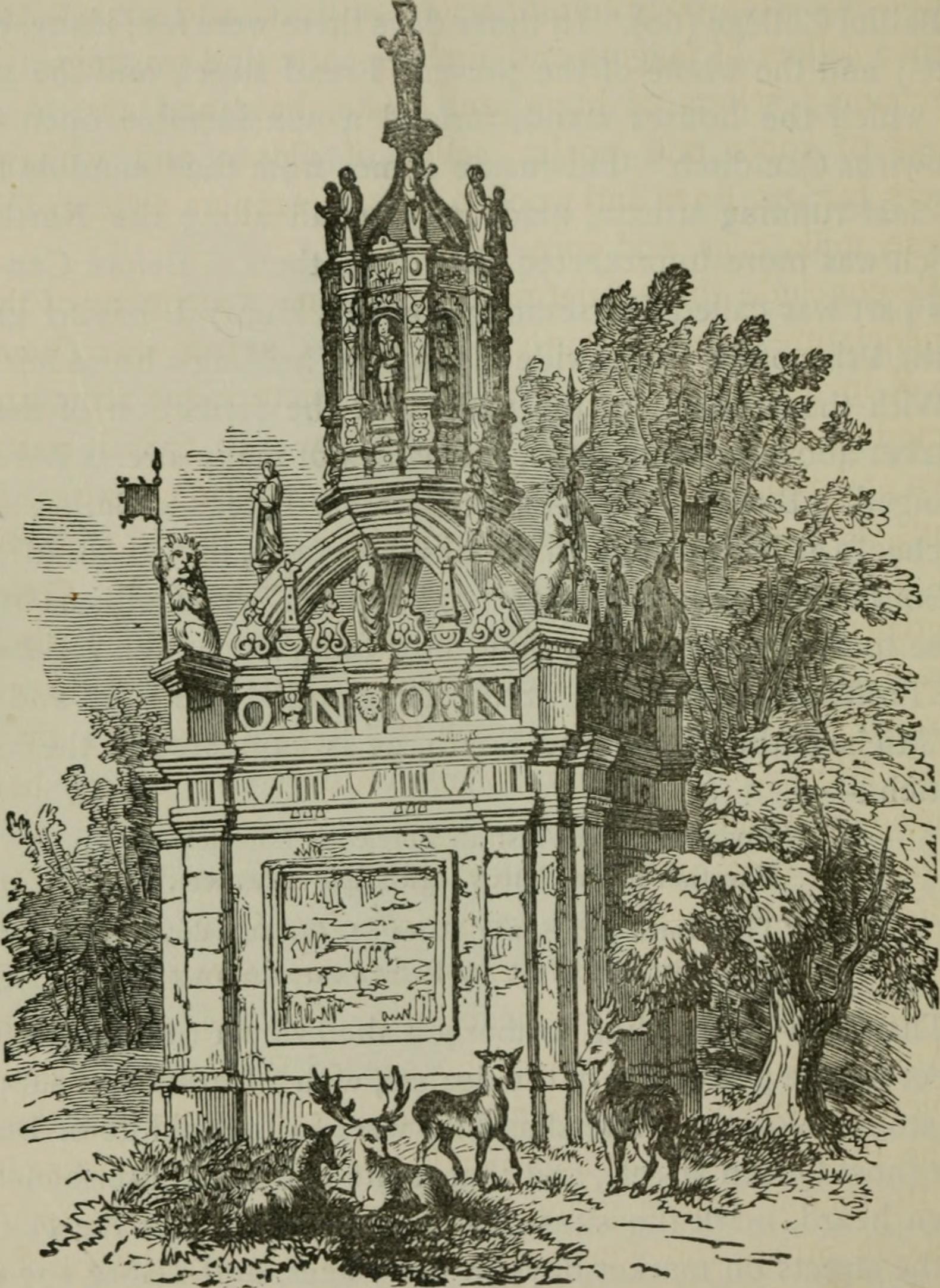 Carfax Conduit at Nuneham from Alden's Oxford guide (1890)