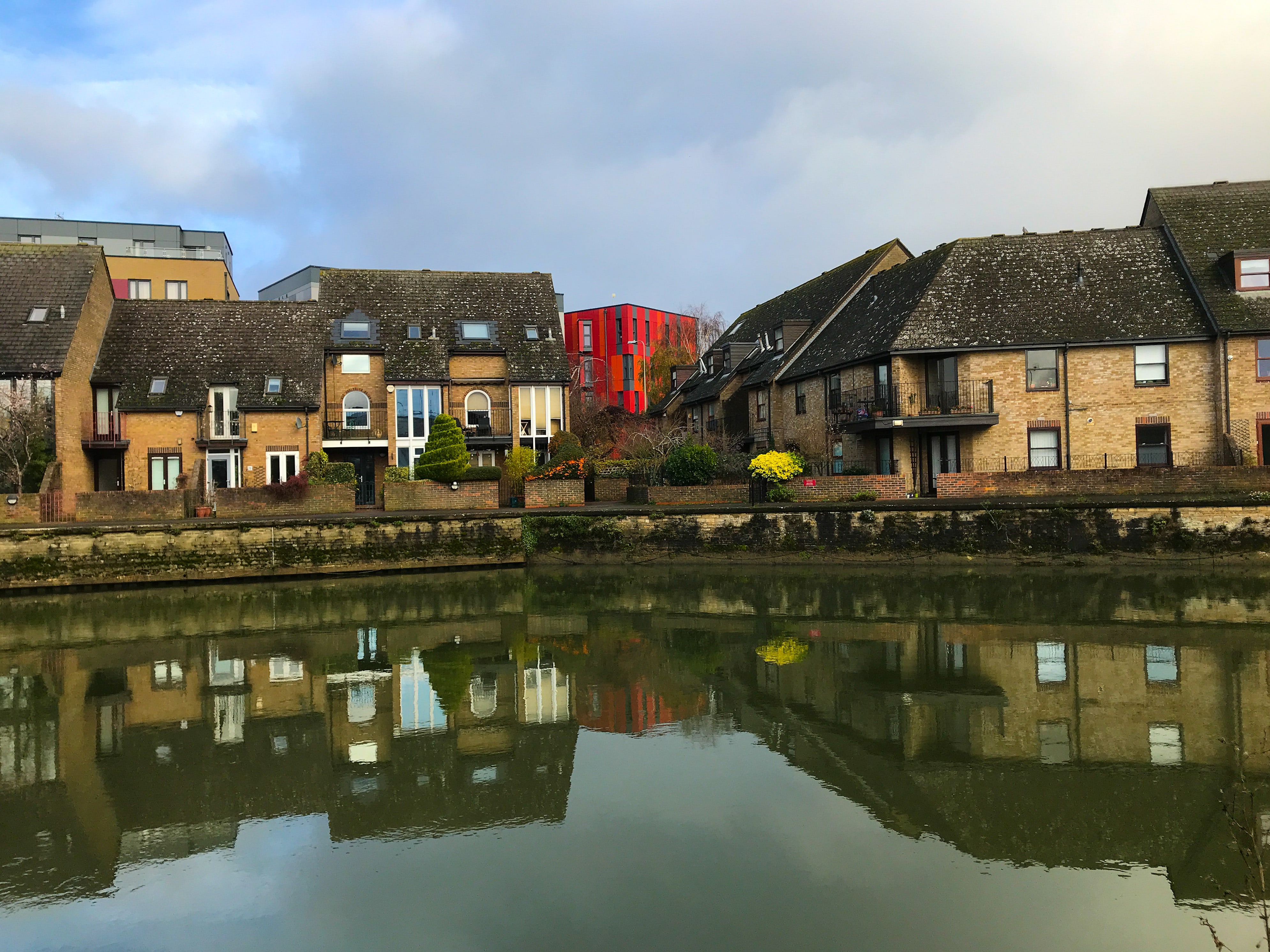 Looking through Friars Wharf houses