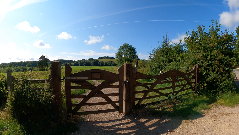 Entrance gate — see the Hill we are about to climb.