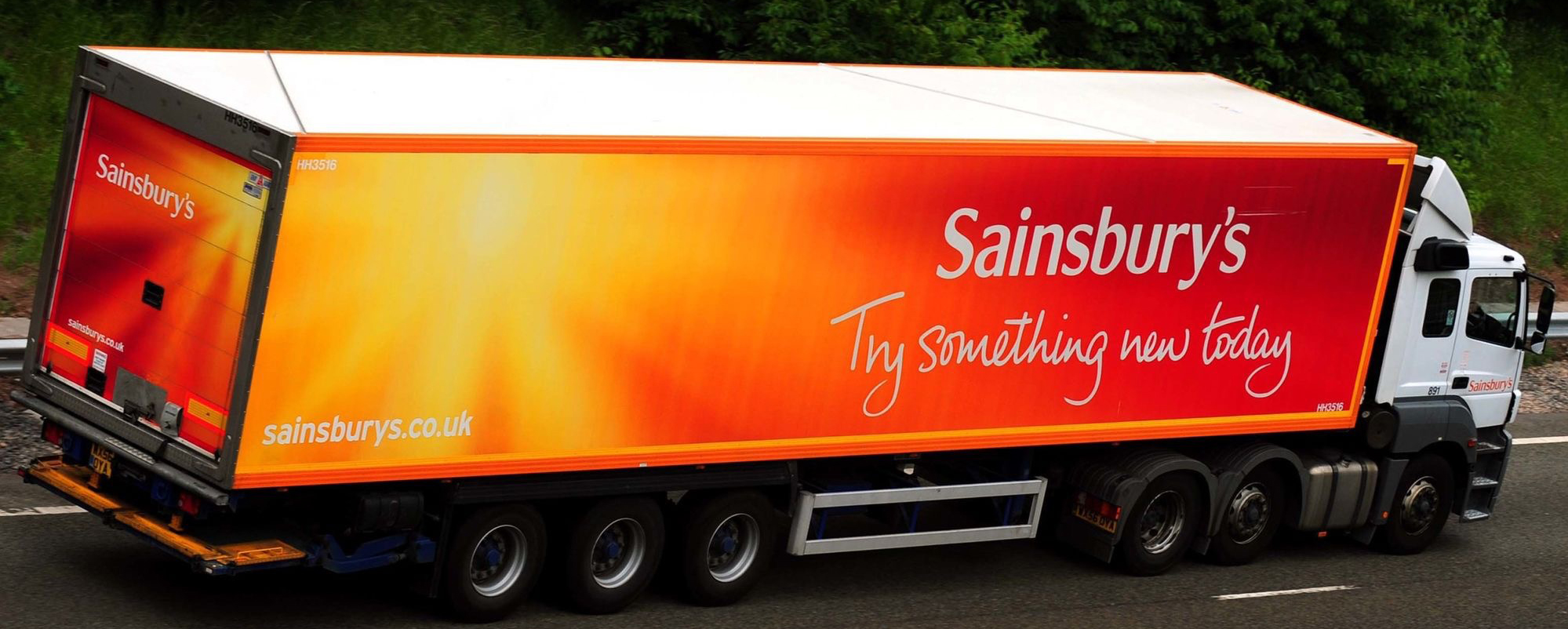 Sainsburys distribution lorry in the UK