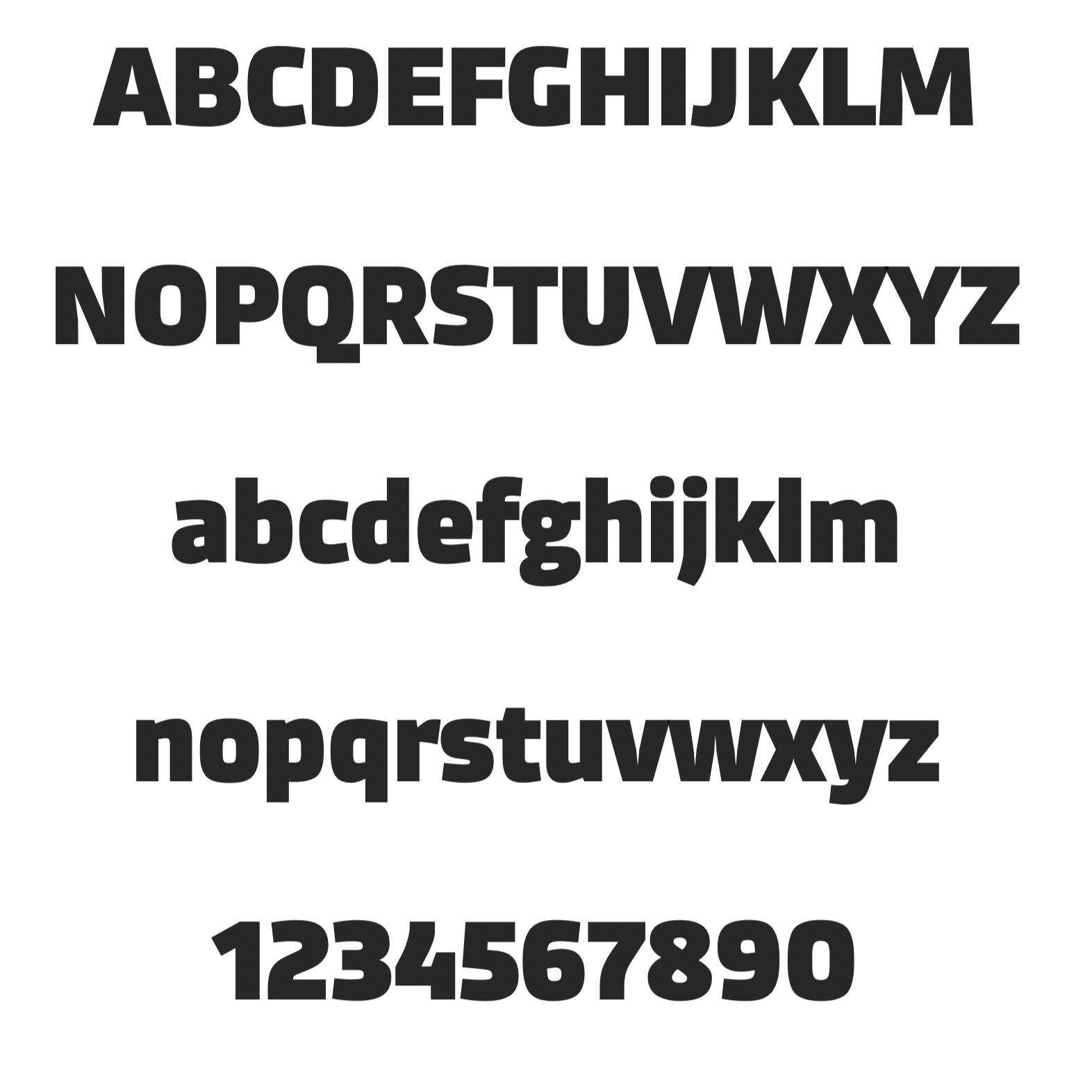 Akceler typeface bold